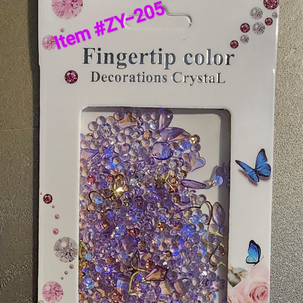 💜SALE💜 FINGERTIP COLOR  DECOR CRYSTAL (#ZY-205)